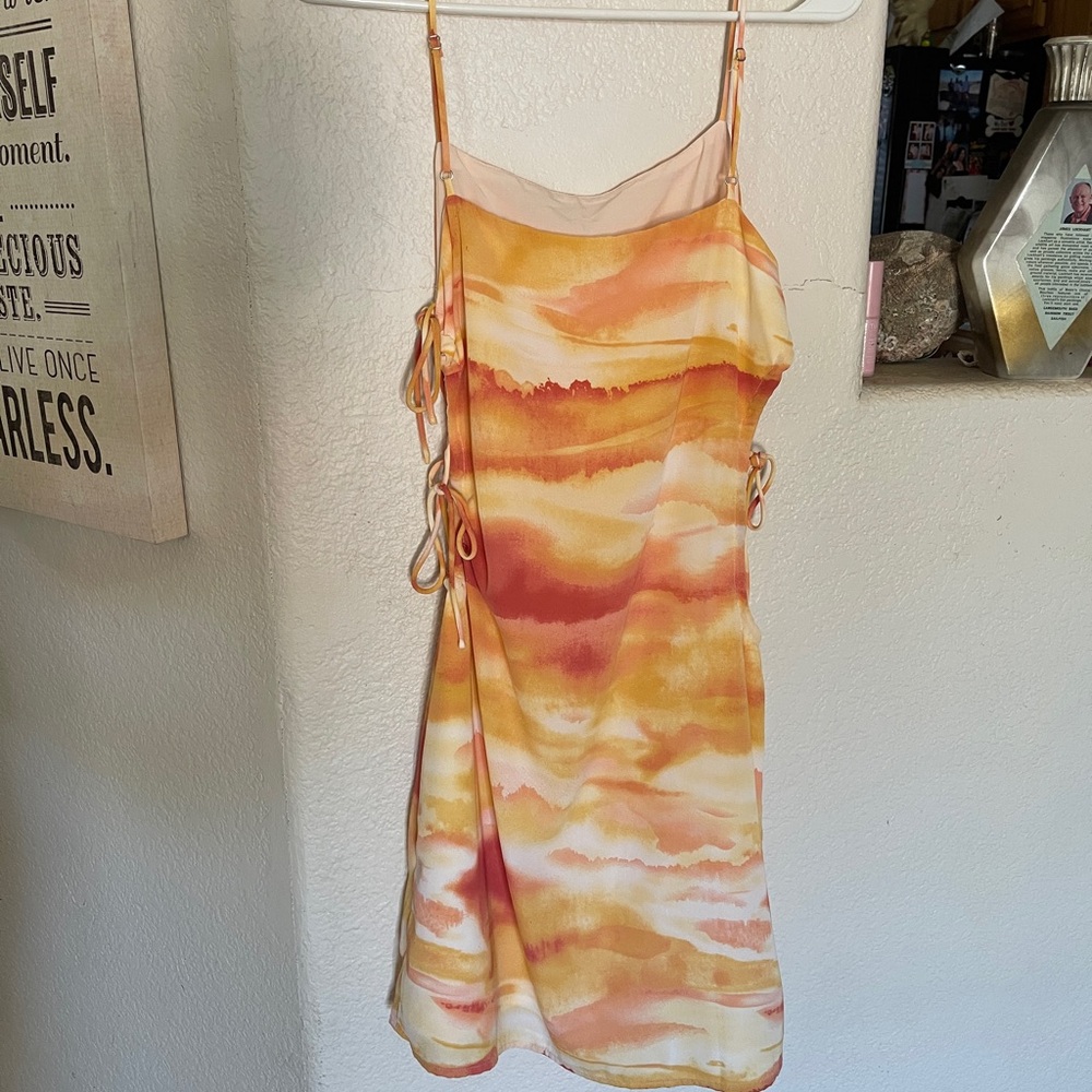 Sunset Ruched Mini Sundress - Picture 6 of 11